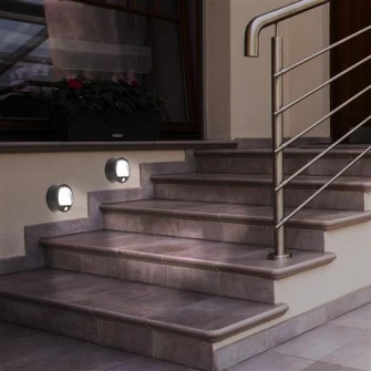 Aplica LED exterior Rabalux Amarillo, cu senzor miscare, 1.5W, 50 lm, IP44, 3xAAA, Negru