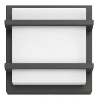 Aplica LED integrat pentru exterior Philips my Garden Petronia, 1x12W (83W), lumina alba calda, IP44, Antracit