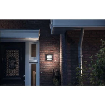Aplica LED integrat pentru exterior Philips my Garden Petronia, 1x12W (83W), lumina alba calda, IP44, Antracit