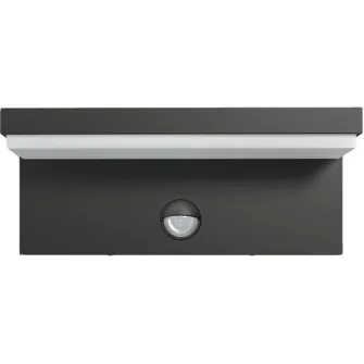 Aplica LED integrat pentru exterior Philips myGarden Bustan, cu senzor miscare, 2x4.5W (35W), 1000 lm, IP44, Gri inchis