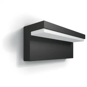 Aplica LED integrat pentru exterior Philips myGarden Bustan, 2x4.5W, 4000K, IP44, Gri inchis