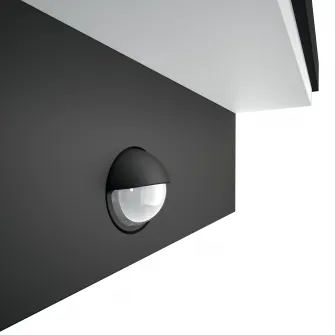 Aplica LED integrat pentru exterior Philips myGarden Bustan, cu senzor miscare, 2x4.5W (35W), 1000 lm, IP44, Gri inchis