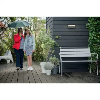 Aplica LED integrat pentru exterior Philips myGarden Bustan, cu senzor miscare, 2x4.5W (35W), 1000 lm, IP44, Gri inchis