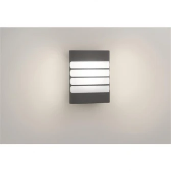 Aplica LED integrat pentru exterior Philips myGarden Raccoon, 1x3W, 270 lm, IP44, Gri inchis