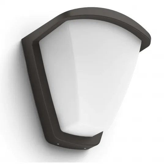 Philips Kiskadee настенный светильник для улицы, E27, IP44, 21,2x19,7x14 см, алюминий, антрацит