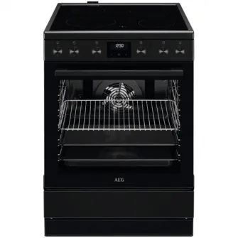 Aragaz AEG CCB6441NBB, Vitroceramic, 4 zone de gatit, Timer cu display electronic, Grill, Clasa A, 60 cm, Negru