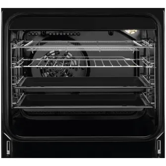 Aragaz AEG CIB56491BM, Electric, Inductie 4 zone de gatit, Booster, SteamBake, AirFry, Timer cu display electronic, Grill, Clasa A, 50 cm, Inox