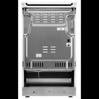 Aragaz AEG CKB56490BW, Mixt, 4 arzatoare , Siguranta plita, Aprindere integrata, Gratare fonta, Cuptor electric, SteamBake, AirFry, Timer, Grill electric, Clasa A, 50 cm, Alb