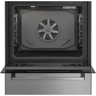 Aragaz Beko FBSM62530DXMS, Mixt, 4 arzatoare, Aprindere electrica integrata, Gratare din fonta, Autocuratare catalitica, Grill, Gatire 3D, Timer, LED, 60 cm, Inox