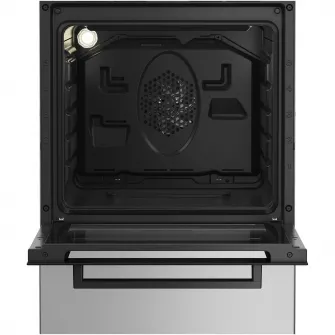 Aragaz Beko FSM52330DAON, Mixt, 4 arzatoare, Aprindere integrata, Grill electric, 8 functii, Clasa A, 50 cm, Antracit