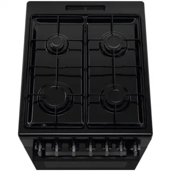 Aragaz Electrolux LKK520022K, Mixt, 4 arzatoare, Siguranta plita, Aprindere integrata, Timer mecanic, Iluminare cuptor, Grill, Clasa A, 50 cm, Negru