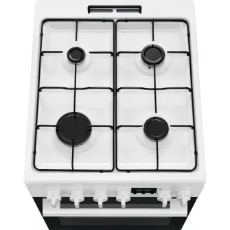 Aragaz Electrolux LKK560232W, Mixt, 4 arzatoare, Siguranta plita, aprindere integrata, SteamBake, AirFry, Timer, Grill, Clasa A, Alb
