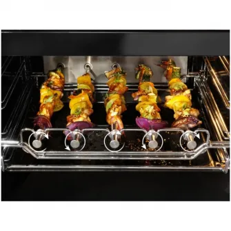 Aragaz Electrolux LKR540267W, Electric, Vitroceramica, 4 zone de gatit, Raft BBQ, Timer electronic, Grill, Iluminare cuptor, Clasa A, 50 cm, Alb