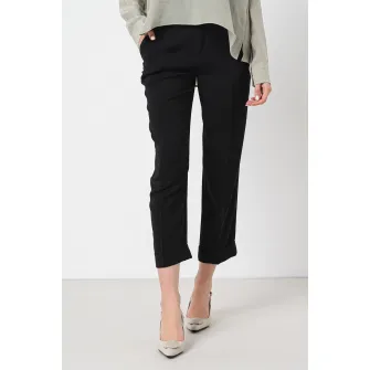 ARMANI EXCHANGE, Blugi conici crop cu talie inalta, Negru, 4
