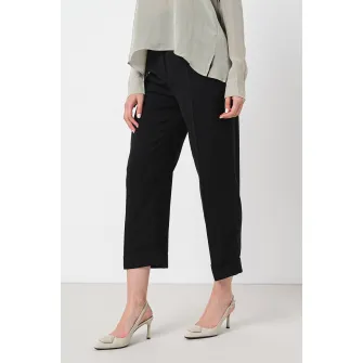 ARMANI EXCHANGE, Blugi conici crop cu talie inalta, Negru, 4