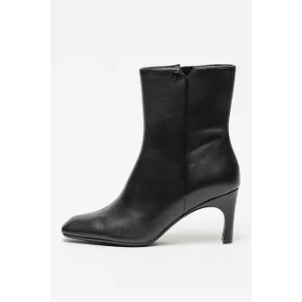 ARMANI EXCHANGE, Botine de piele ecologica cu varf patrat, Negru, 37