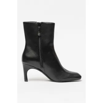 ARMANI EXCHANGE, Botine de piele ecologica cu varf patrat, Negru, 37