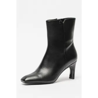 ARMANI EXCHANGE, Botine de piele ecologica cu varf patrat, Negru, 37
