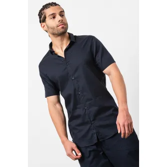 ARMANI EXCHANGE, Camasa cu maneci scurte, Albastru ultramarin, XL