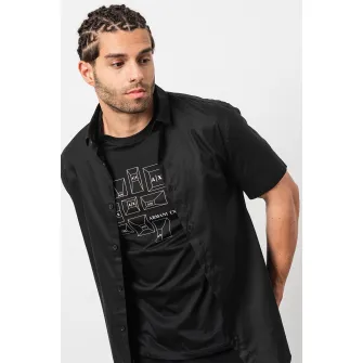 ARMANI EXCHANGE, Camasa cu maneci scurte, Negru, M