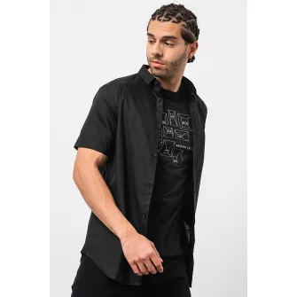 ARMANI EXCHANGE, Camasa cu maneci scurte, Negru, M