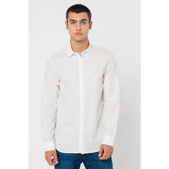 ARMANI EXCHANGE, Camasa uni cu maneci lungi, Alb optic, S