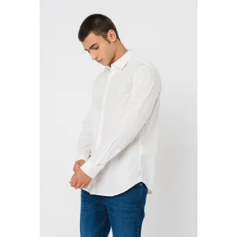 ARMANI EXCHANGE, Camasa uni cu maneci lungi, Alb optic, S