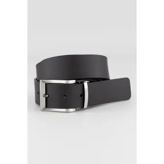 ARMANI EXCHANGE, Curea din piele cu logo, Maro inchis