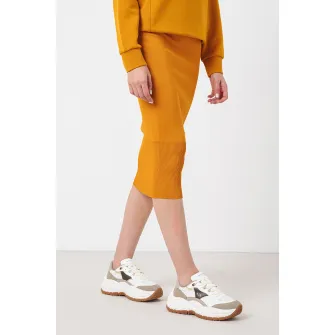ARMANI EXCHANGE, Fusta midi tricotata fin, Portocaliu, S