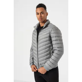 ARMANI EXCHANGE, Geaca cu umplutura de puf si aspect matlasat, Gri, S