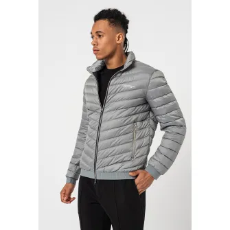 ARMANI EXCHANGE, Geaca cu umplutura de puf si aspect matlasat, Gri, S