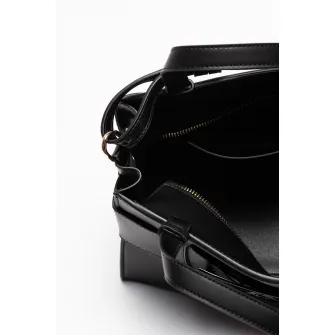 ARMANI EXCHANGE, Geanta mica de piele ecologica cu bareta detasabila si manere, Negru