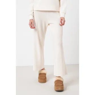 ARMANI EXCHANGE, Pantaloni ampli cu talie inalta, Alb fildes, S