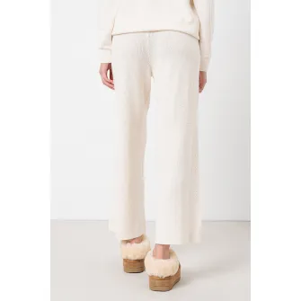 ARMANI EXCHANGE, Pantaloni ampli cu talie inalta, Alb fildes, S