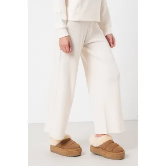 ARMANI EXCHANGE, Pantaloni ampli cu talie inalta, Alb fildes, S