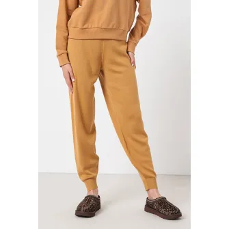ARMANI EXCHANGE, Pantaloni lejeri tricotati fin din amestec de lana, Maro Ocru, XS