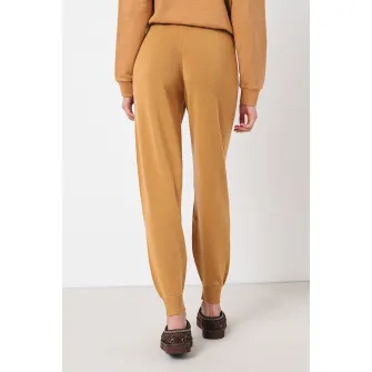 ARMANI EXCHANGE, Pantaloni lejeri tricotati fin din amestec de lana, Maro Ocru, XS