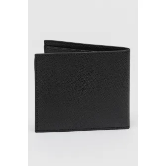 ARMANI EXCHANGE, Portofel de piele cu logo, Negru