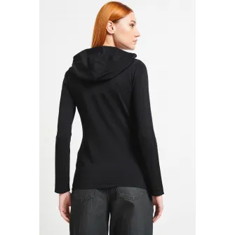 ARMANI EXCHANGE, Pulover cu gluga si logo, Negru, S