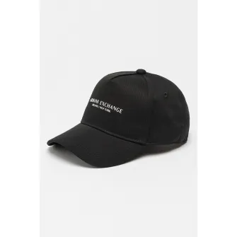 ARMANI EXCHANGE, Sapca de bumbac cu imprimeu logo, Negru