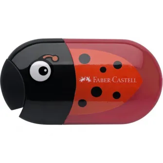 Точилка Faber-Castell с ластиком, божья коровка