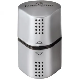 Точилка Faber-Castell Grip 2001, тройная, серая