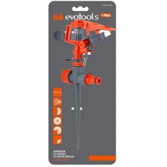 Aspersor cu impuls si pivot metalic EvoTools Plus 677983
