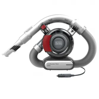 Aspirator auto BlackDecker PD1200AV-XJ Dustbuster Flexi, 12V, tub aspirare 2 in 1, 12.5W, cablu 5m, negru/rosu/argintiu
