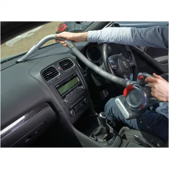 Aspirator auto BlackDecker PD1200AV-XJ Dustbuster Flexi, 12V, tub aspirare 2 in 1, 12.5W, cablu 5m, negru/rosu/argintiu