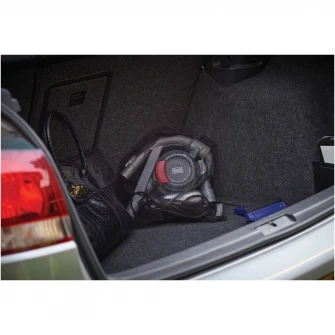 Aspirator auto BlackDecker PD1200AV-XJ Dustbuster Flexi, 12V, tub aspirare 2 in 1, 12.5W, cablu 5m, negru/rosu/argintiu