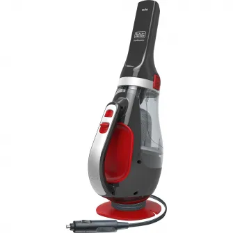 Aspirator auto portabil Black & Decker ADV1200 dustbuster, 12V, conector bricheta, fara sac, recipient colectare praf 0.6L, putere mare de aspirare, cablu alimentare 5m, 12.5AW, accesorii incluse