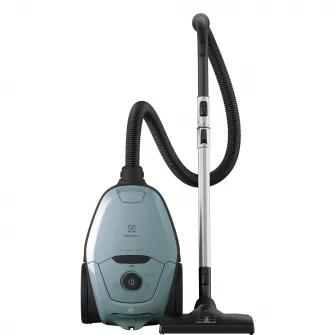 Aspirator cu sac Electrolux Pure D8 PD82-4MB, 600W, functia AUTO, filtru de evacuare lavabil, indicator LED sac plin, 57 dB(A), perie parchet, albastru