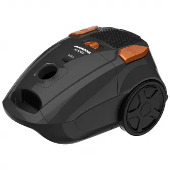 Aspirator cu sac Heinner HVC-MGRY1400-V2, 700 W, sac textil, 3 L, putere variabila, HEPA 12, tub telescopic metalic, Negru