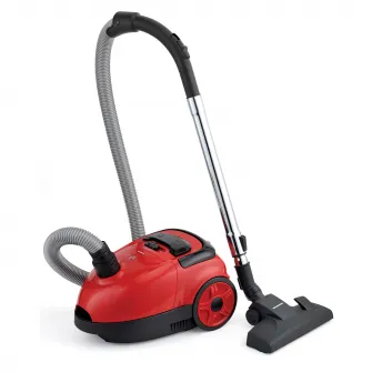 Aspirator cu sac Heinner HVC-VB750RD, putere 750W, putere de aspirare: 180W, sac textil 1.6 L, control variabil al puterii, nivel de zgomot: 78dB, Rosu